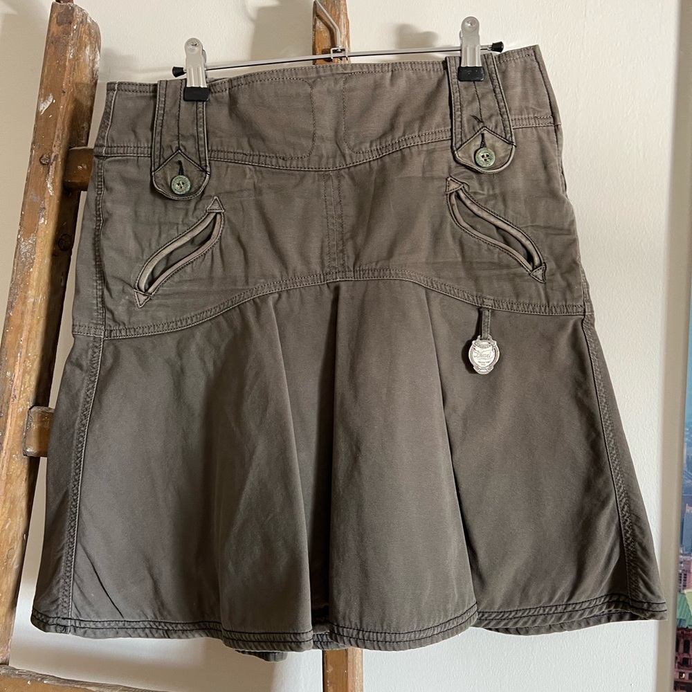 BUCKET SKIRT LOW RISE DIESEL ARMY GREEN